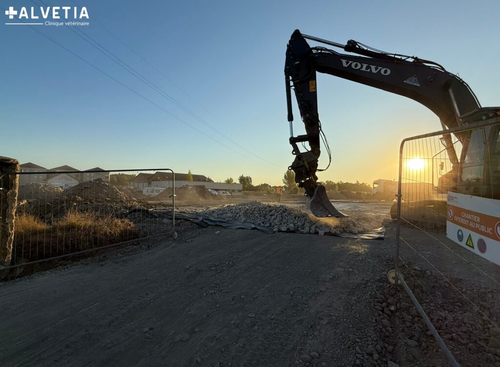 Chantier de la nouvelle Clinique Vétérinaire Alvetia