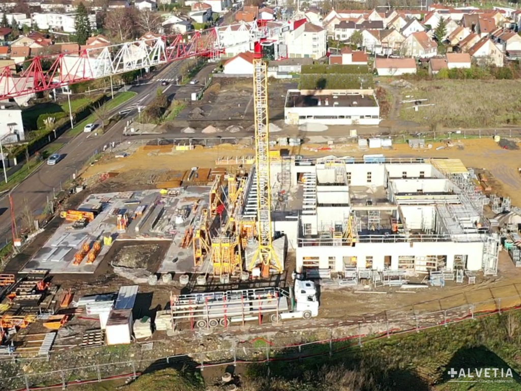 Vue aérienne de la clinique