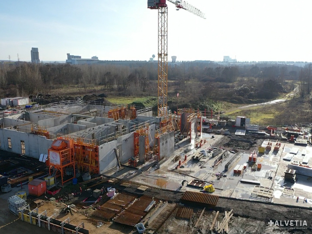 Vue aérienne de la clinique